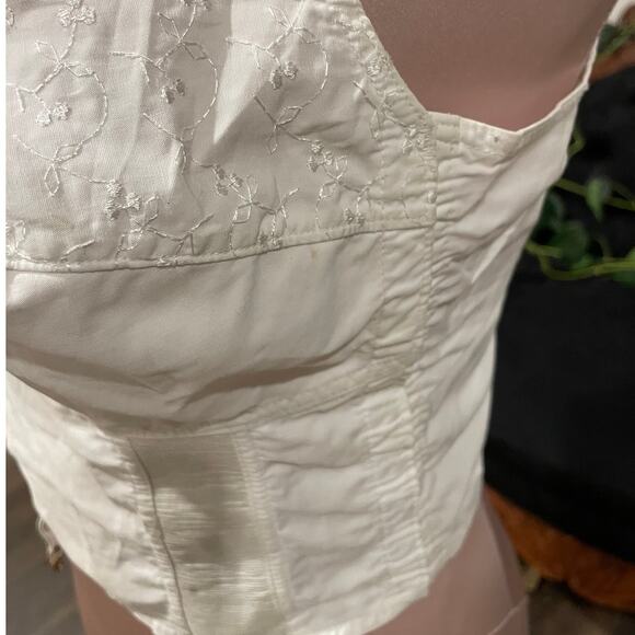 Vintage 1930s Charmode Cotton Top Bra Size 38C White - Picture 7 of 10